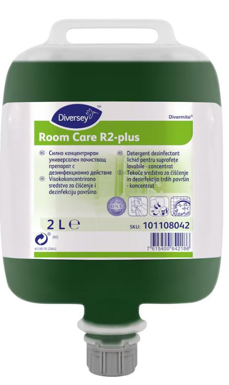 Diversey Room Care R2-Plus, 2L - лужний засіб для миття ванн, кахелю (концентрат)
